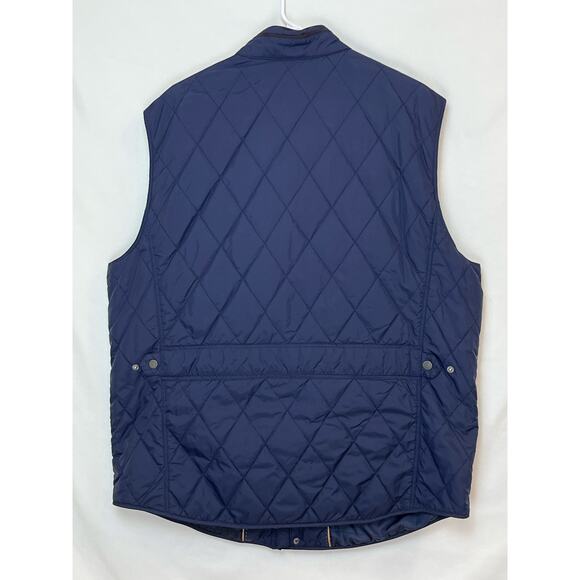 Roundtree & Yorke Men’s XLT Blue Quilted Vest Zip Front Lightweight Outerwear - Picture 2 of 7